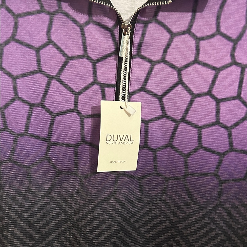 Men's Geometric Purple Polo Shirt